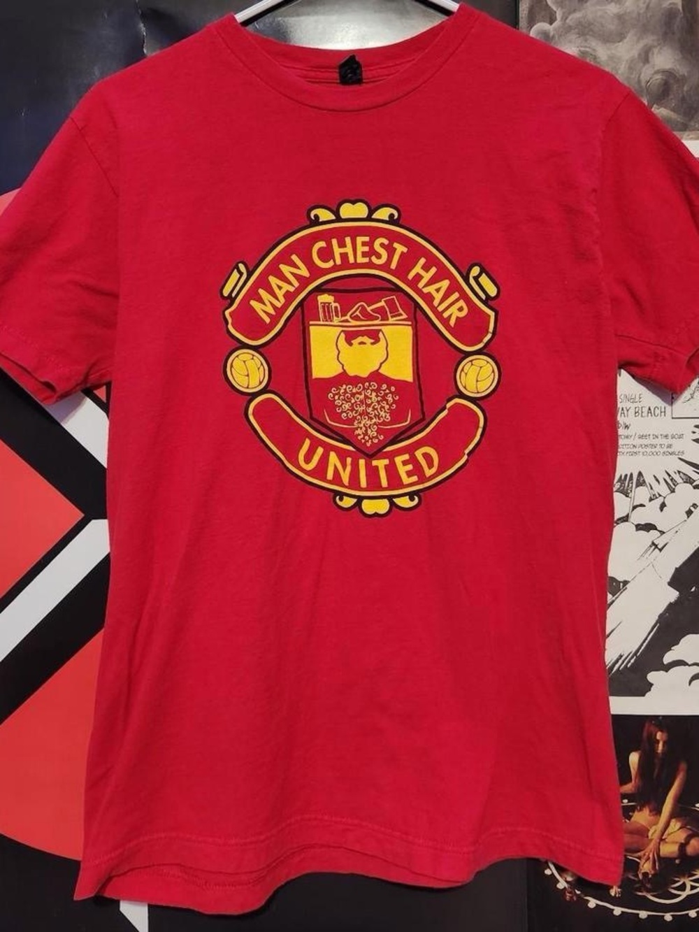 Manchester united "man chest hair" shirt